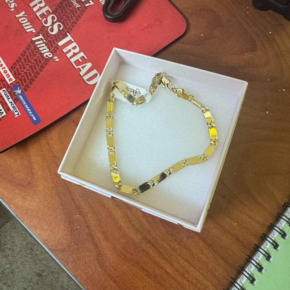 Gold plated ankle bracelet